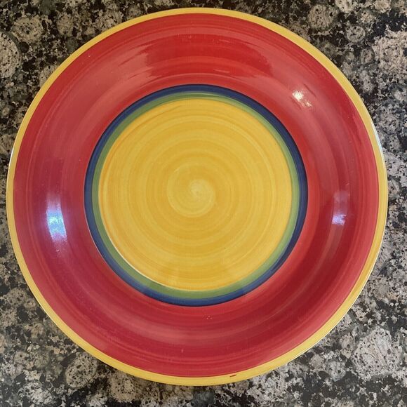 Vintage Royal Norfolk MAMBO Yellow Fiesta 10.5''‎ Dinner Plate Nice - Picture 1 of 2